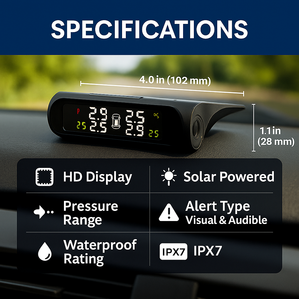Solar Powered Tire Pressure Monitoring System